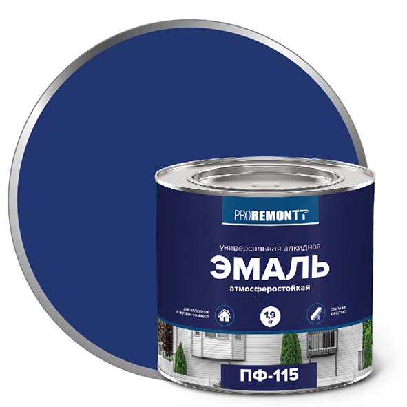 Эмаль ПФ-115 "PROREMONT"   1.9  кг синий 3/264  в Коврове