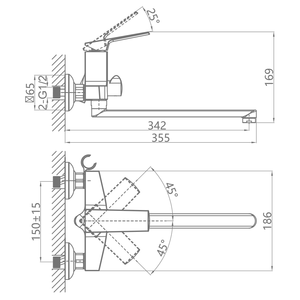 CAL6733A87 Смеситель для ванны  в Коврове