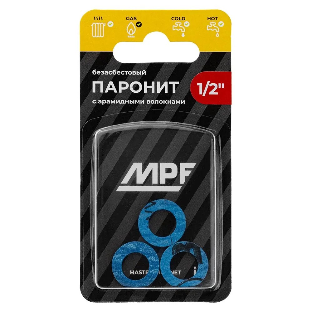 Прокладка паронитовая безасбестовая MPF 1/2" (3 шт.), МР  в Коврове