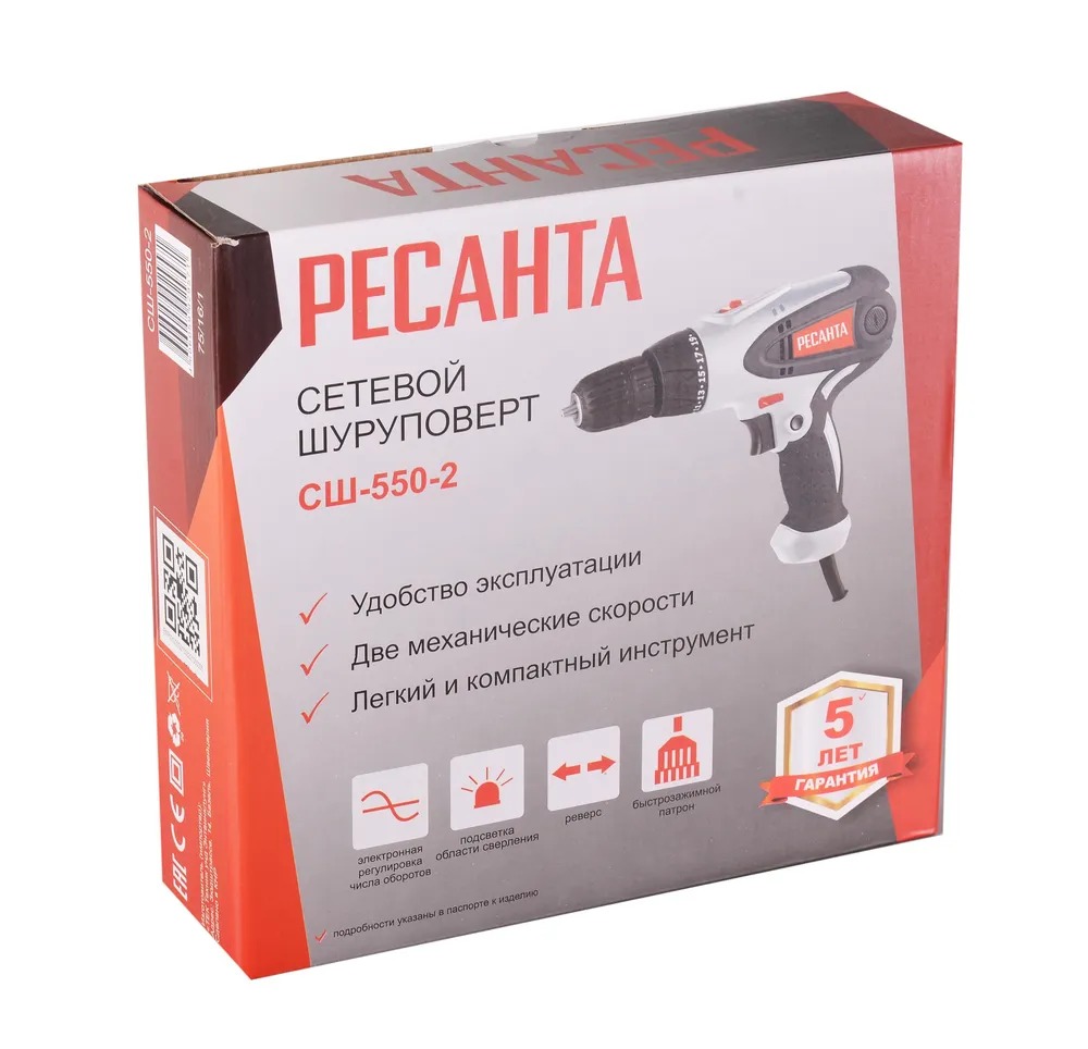 Сетевой шуруповерт СШ-550-2 Ресанта 75/16/1   в Коврове