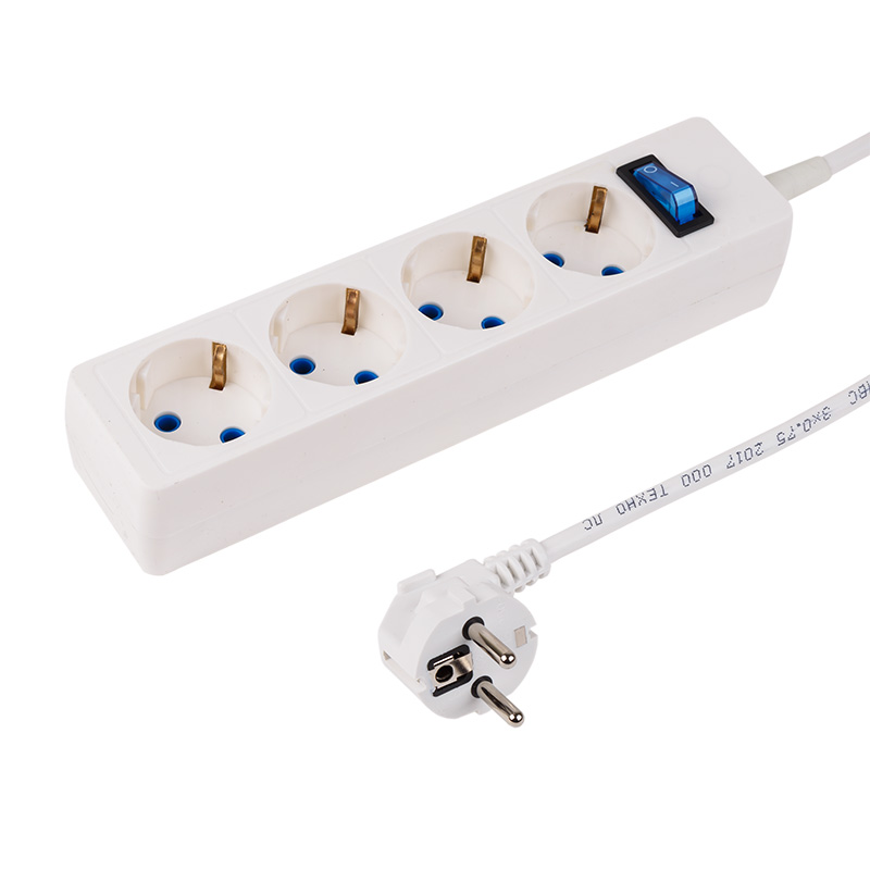 11-7229 Сетевой фильтр 4 гнезда 3 м 3х0.75 мм², с/з, белый STANDARD PROconnect  в Коврове