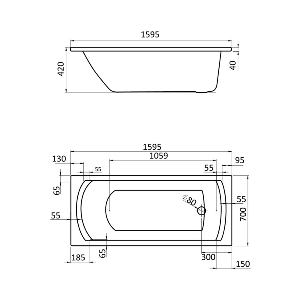 Santek ванна на раме Монако 160x70+с/п (1WH111977)  в Коврове