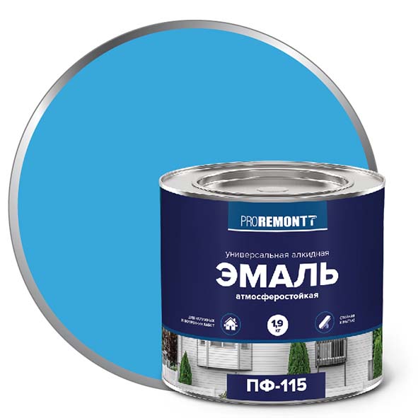 Эмаль ПФ-115 "PROREMONT"   1.9  кг голубой 3/264  в Коврове