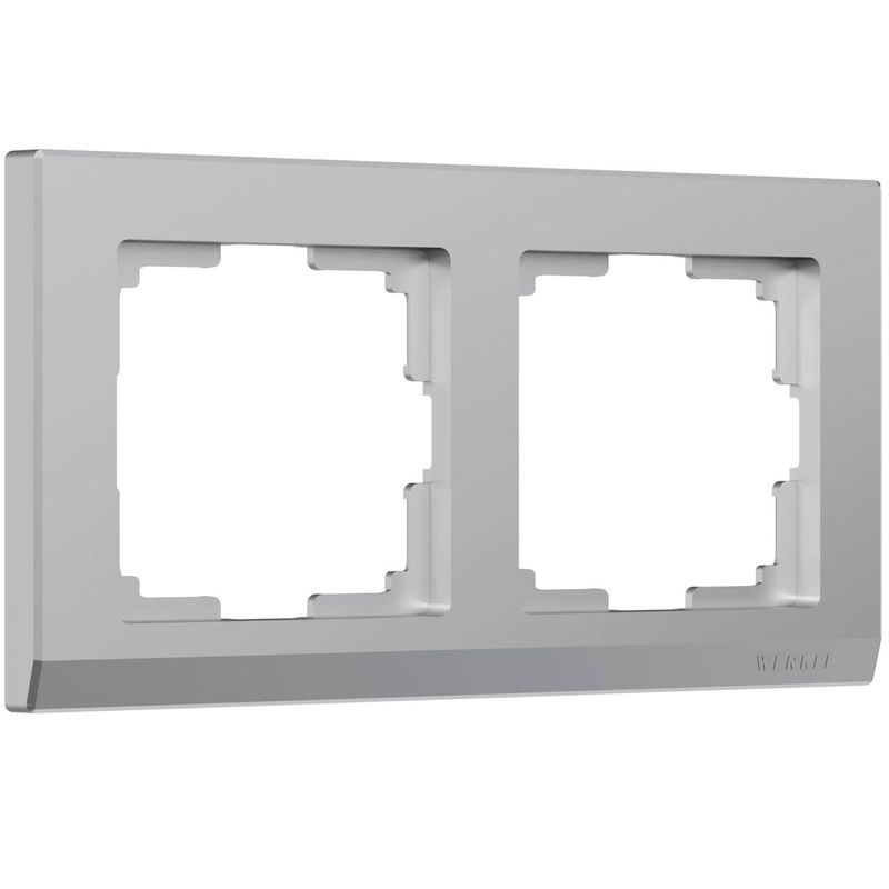 Рамка на 2 поста (серебряный) W0021806  в Коврове