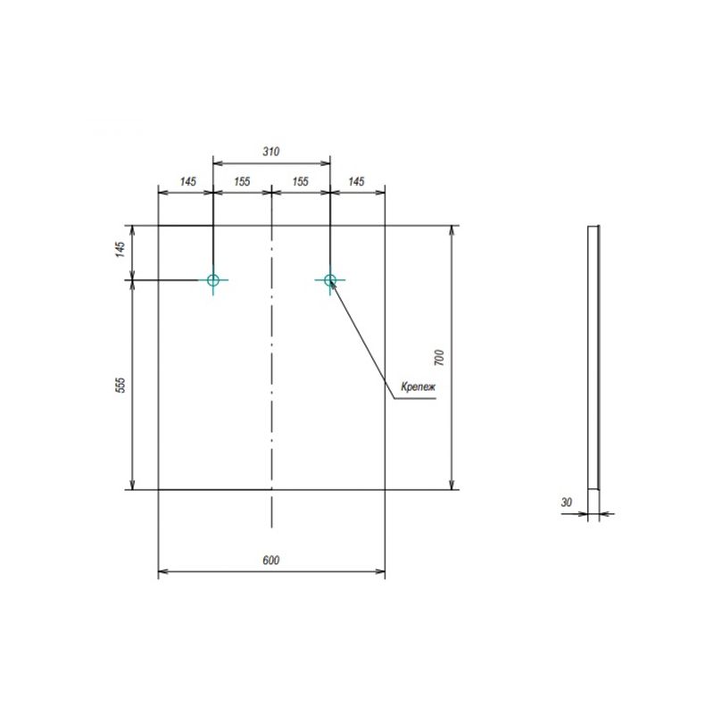 Зеркало Klaufs 60 с LED-светильником  в Коврове