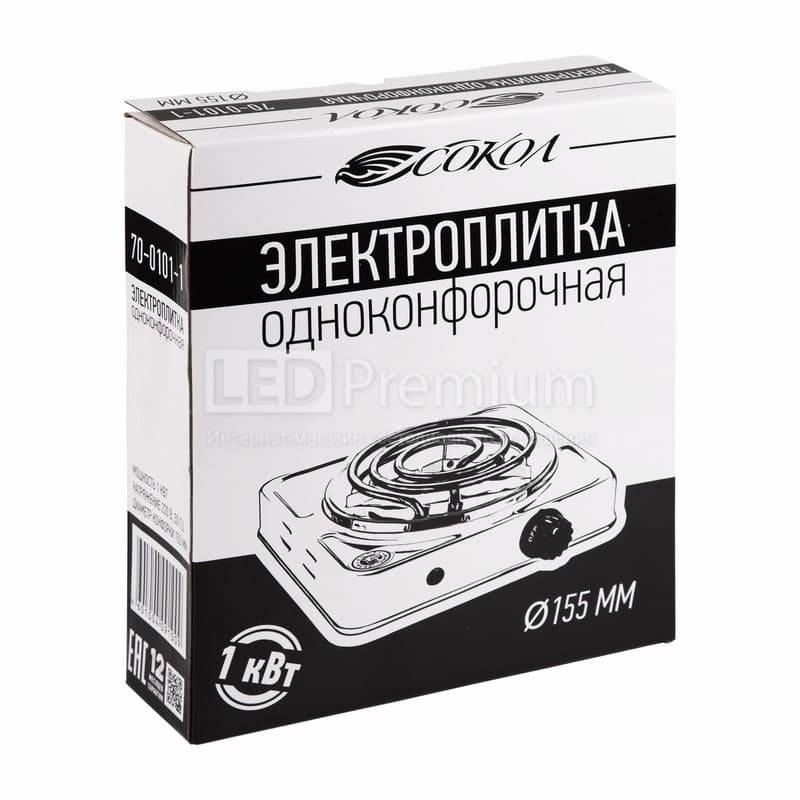 Электроплитка одноконфорочная, ТЭН 1,0 кВт/220В  СОКОЛ 70-0101-1   в Коврове
