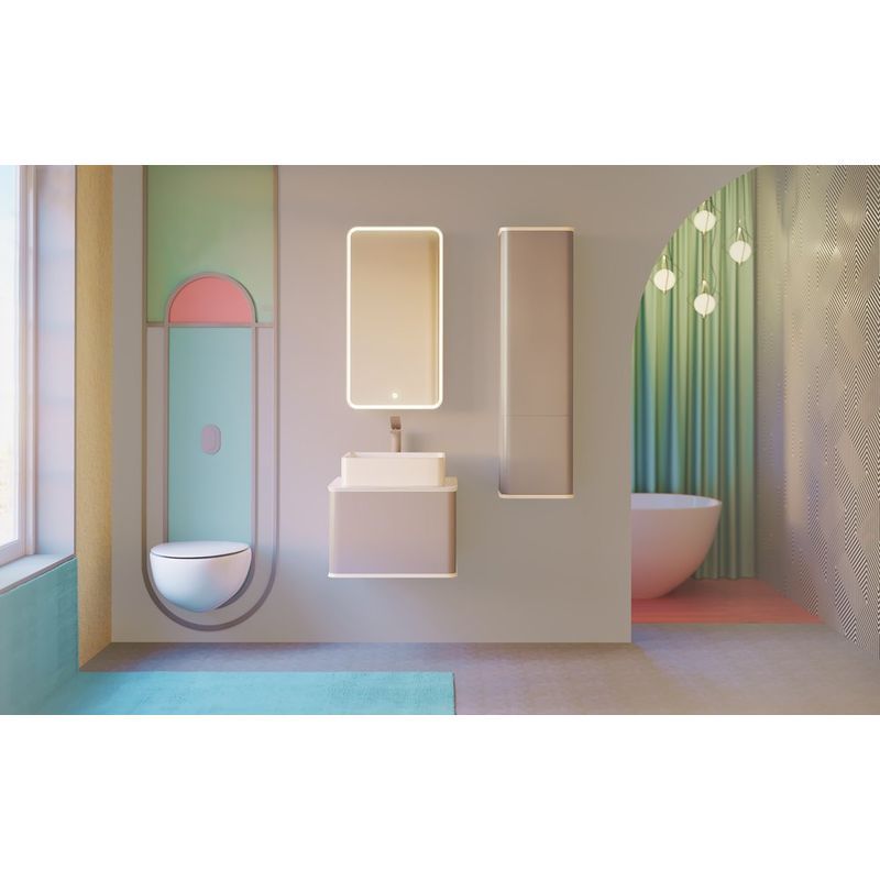 Зеркало-шкаф Pastel 46 Французский Серый с подсветкой  в Коврове