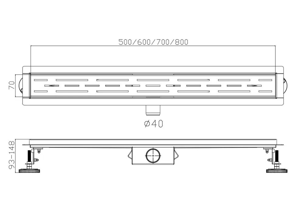 Трап HAIBA HB93500-7, черный 500 мм  в Коврове
