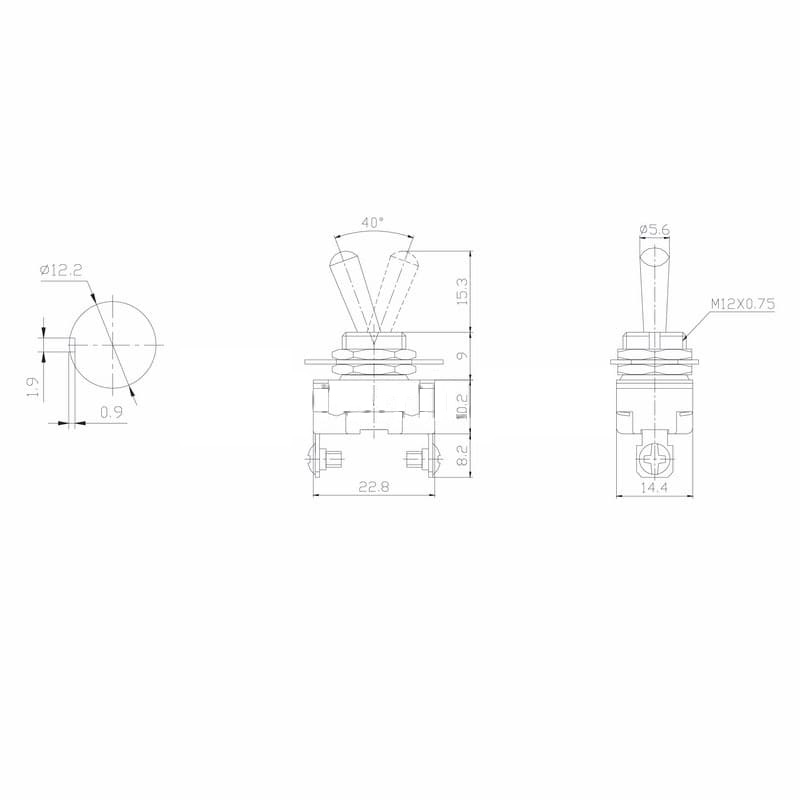 36-4310-1 Тумблер 220V 10А (2c) ON-OFF однополюсный  Mini  (ASW-23)  REXANT 1шт  в Коврове