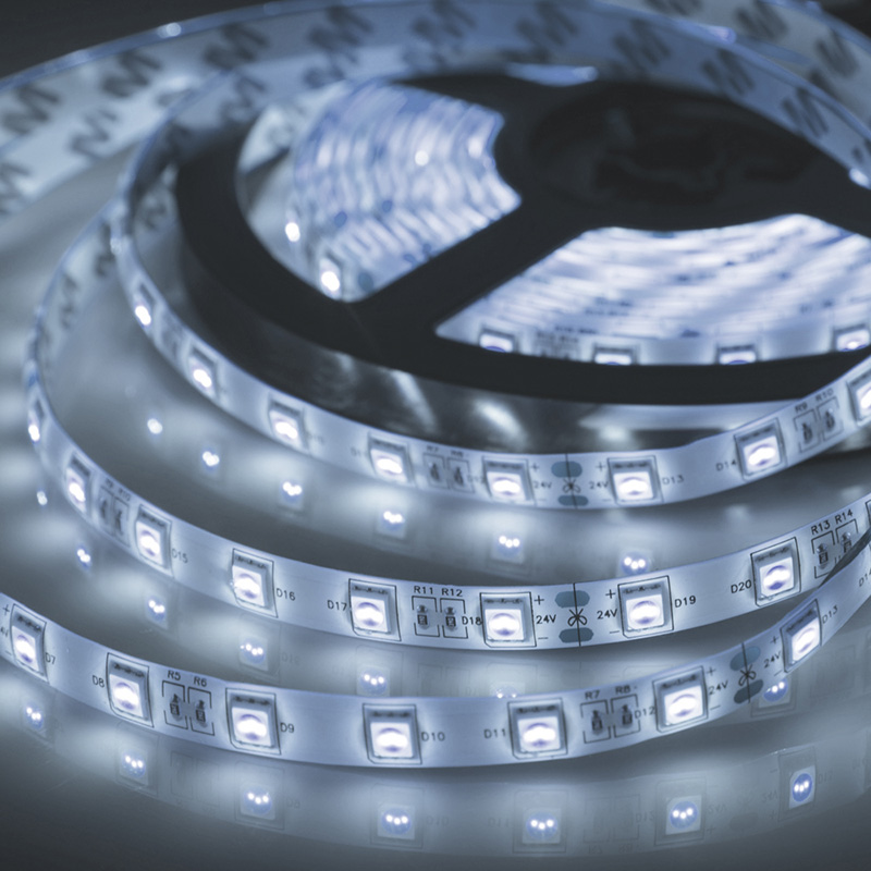 141-633 LED лента 24 В, 10 мм,  IP65, SMD 5050, 60 LED/m, цвет свечения белый (6000 К)  в Коврове
