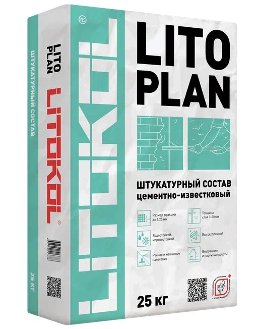 LITOPLAN  Штукатурный состав цементно-известковый 25 кг/54 шт.  в Коврове