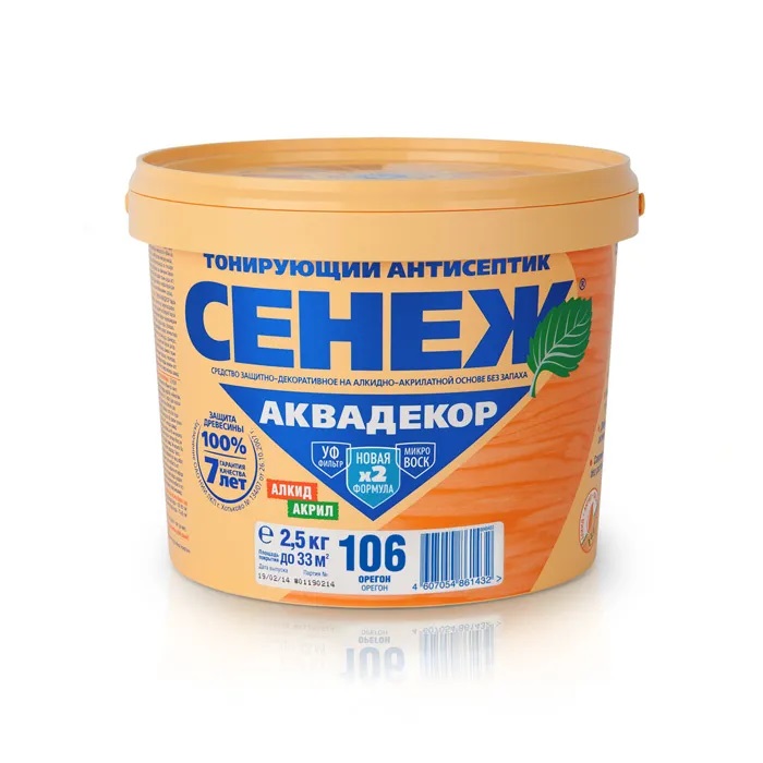 Сенеж Х2 аквадекор 106  2,5 кг орегон /2  в Коврове