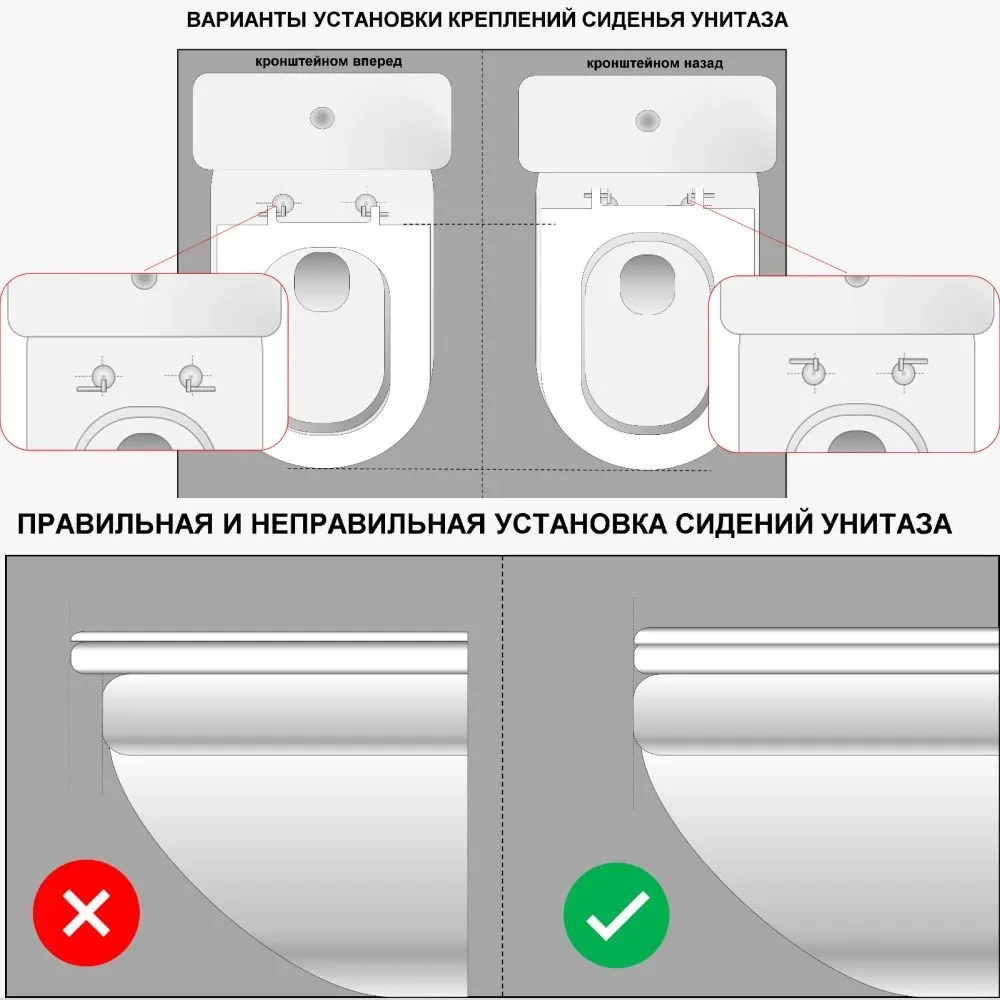 Крепёж сиденья унитаза (пара) белый пластик , MP-У  в Коврове