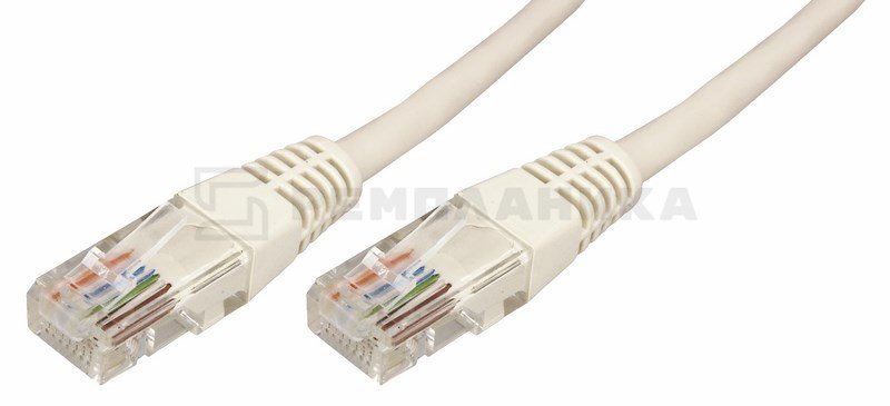 Патч-корд  UTP 5e кат. литой  1М  (UTP 4x2x(7x0.2CCA))  СЕРЫЙ  REXANT (в упаковке 10шт) 18-1002   в Коврове