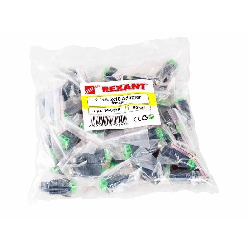 14-0315 Разъем питания гнездо 2.1х5.5 с клеммной колодкой REXANT  в Коврове