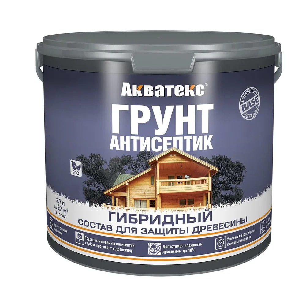 Акватекс Грунт-антисептик ГИБРИДНЫЙ 2,7 л  /1  в Коврове