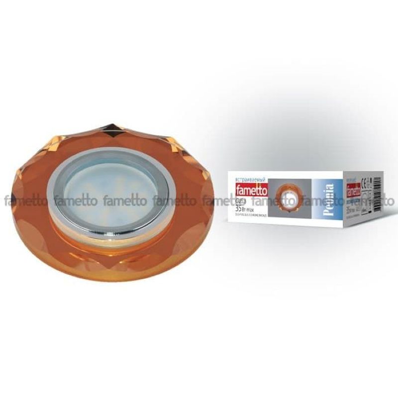 DLS-P105 GU5.3 CHROME/BRONZE Светильник декоративный встраиваемый многоугольник ТМ "Fametto" ххх  в Коврове
