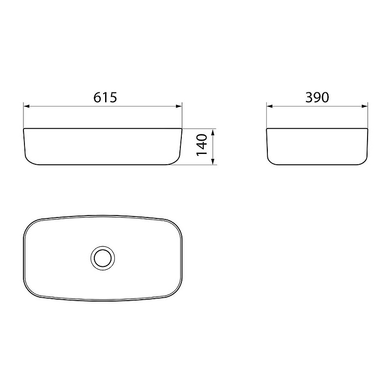 Умывальник накладной, овальный Point Веста 62, PN43702WB  в Коврове