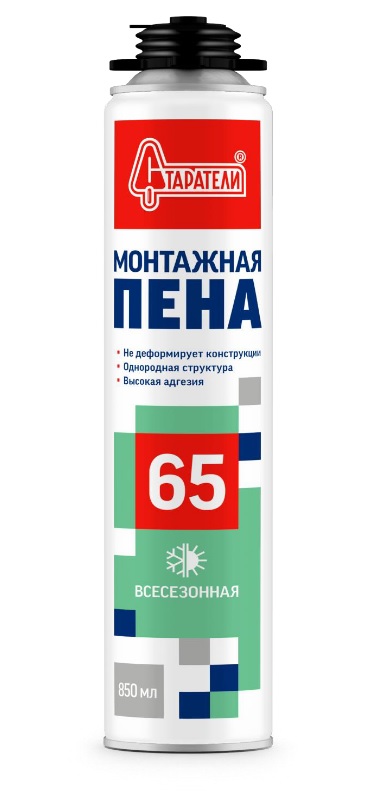 Пена монтажная СТАРАТЕЛИ всесезонная профессиональная 850 мл /12  в Коврове