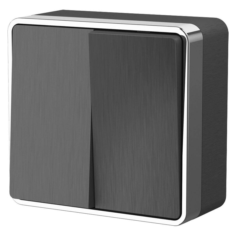 Выключатель двухклавишный Gallant (графит рифленый) W5020004  в Коврове