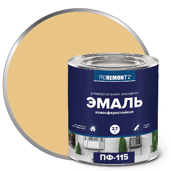Эмаль ПФ-115 "PROREMONT"   2,7  кг бежевый 3/198  в Коврове