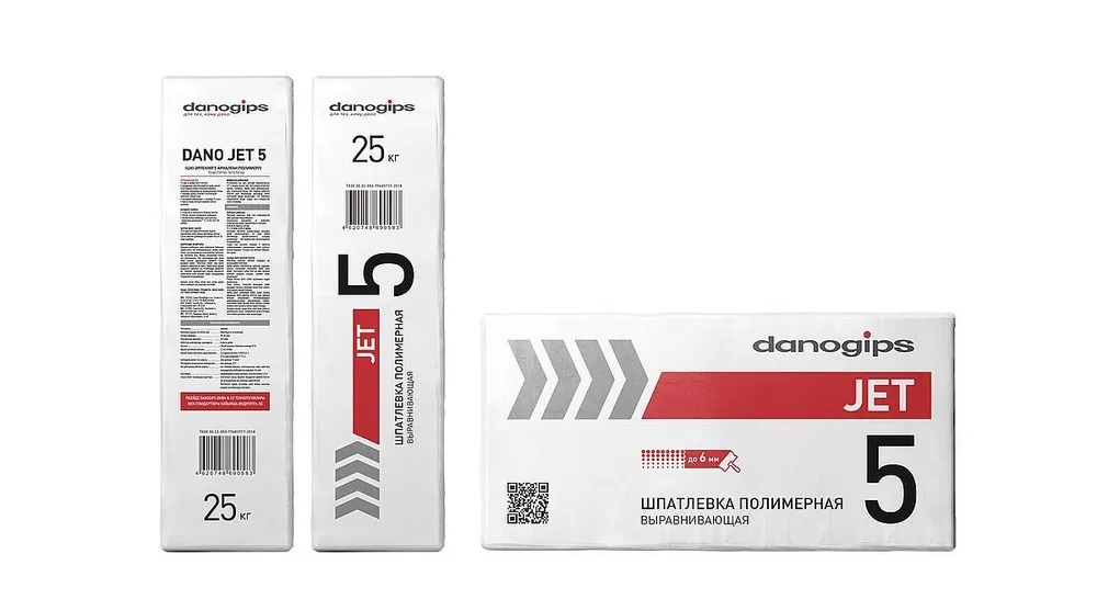 DANOGIPS Выравнивающая полим. шпатлевка DANO JET5 25кг(42) 00548667  в Коврове
