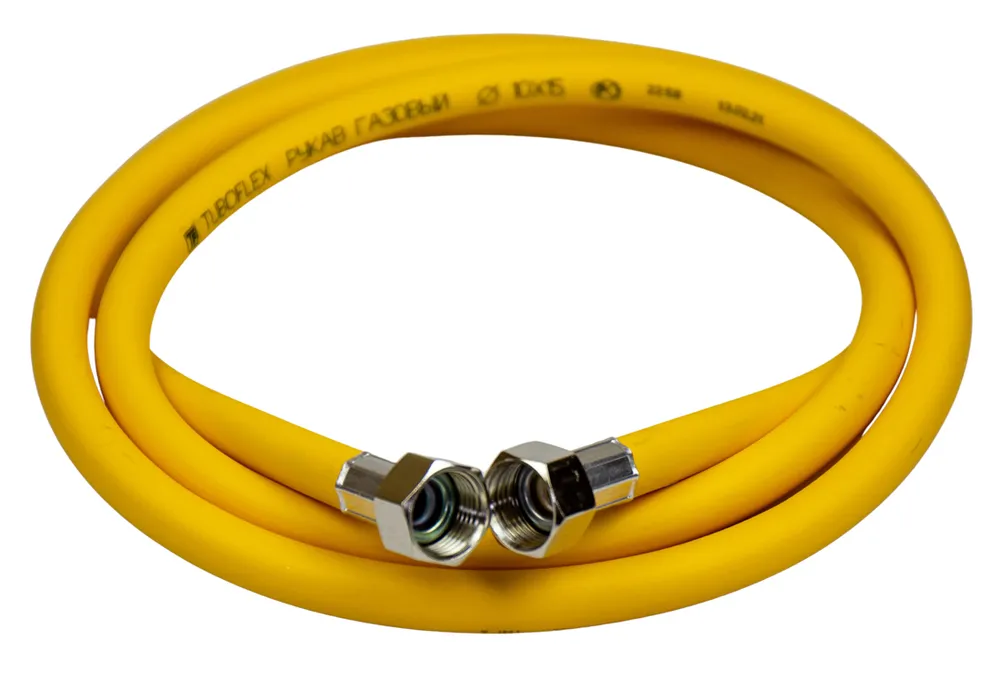 Шланг резиновый для газа TUBOFLEX  1/2 г-г 4м желтый  в Коврове