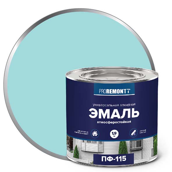 Эмаль ПФ-115 "PROREMONT"   1.9  кг Мятный RAL 6027  3/264  в Коврове