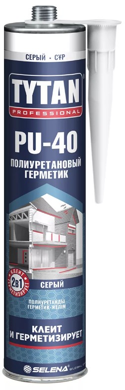 Tytan Professional PU 40 Полиуретановый герметик серый 310 мл  5445 / 6784 / 5742  в Коврове