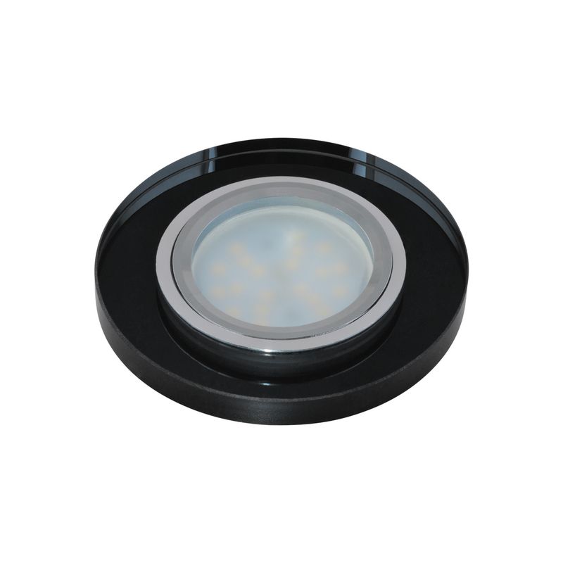 DLS-P106 GU5.3 CHROME/BLACK Светильник декоративный встраиваемый ТМ "Fametto", серия "Peonia". Без л  в Коврове