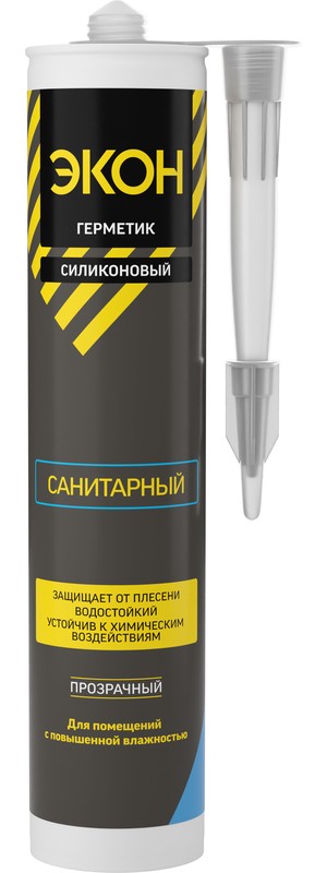 Герметик санитарный ЭКОН Прозрачный 280 мл  /12  в Коврове