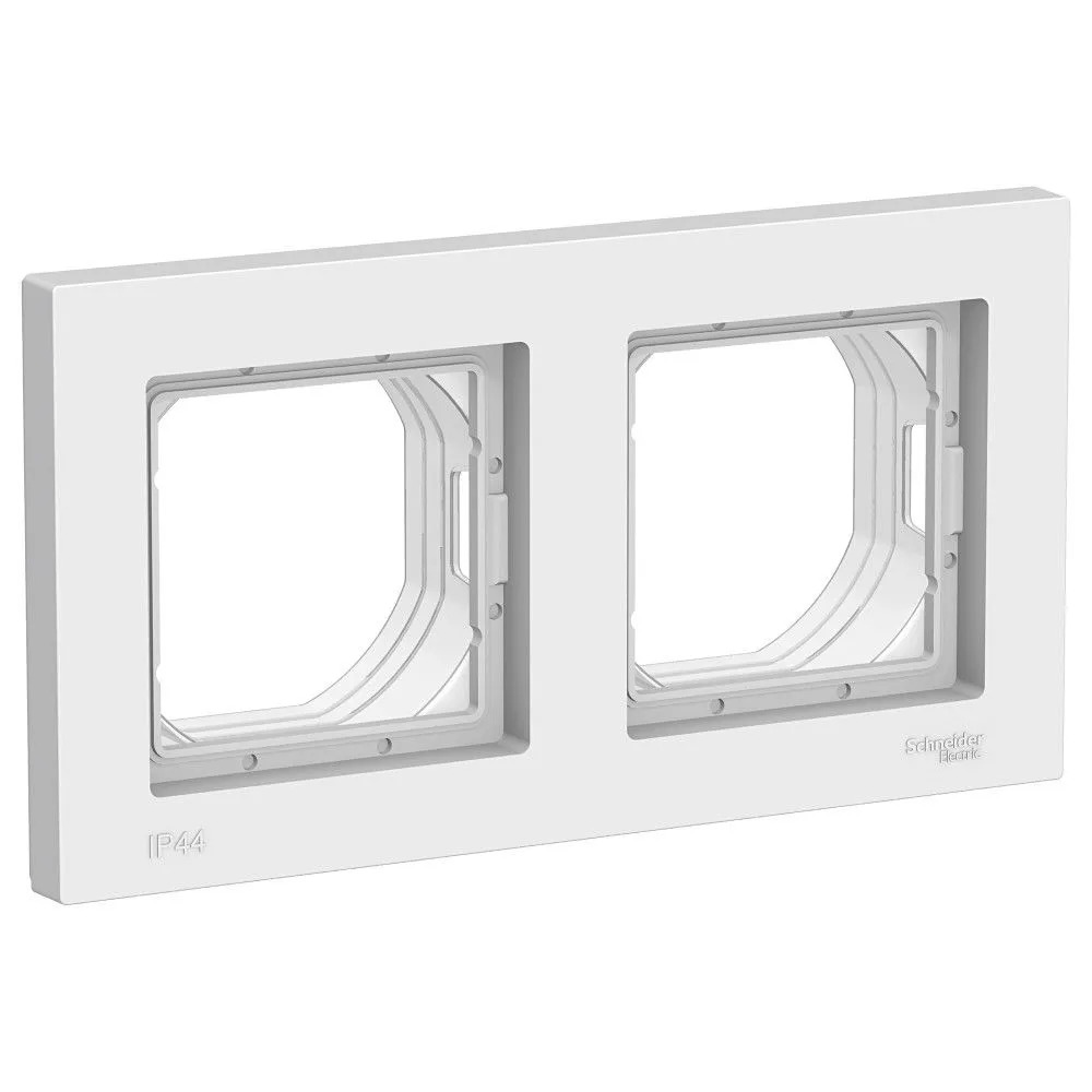 ATN440102 Рамка двухпостовая ATLASDESIGN AQUA IP44 белый (Шнейдер Электрик)  в Коврове