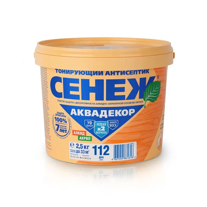 Сенеж Х2 аквадекор 112  2,5 кг дуб /2  в Коврове