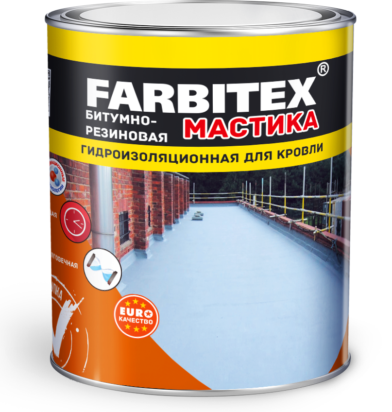 Мастика битумно-резиновая (2 кг) FARBITEX  /6  в Коврове