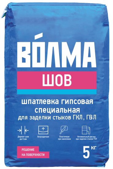 Шпаклевка гипсовая "ВОЛМА ШОВ" 5 кг  4/80/240  в Коврове