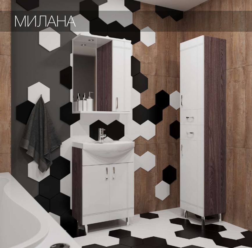 **Тумба Милана 55 Дуб/Белый  в Коврове