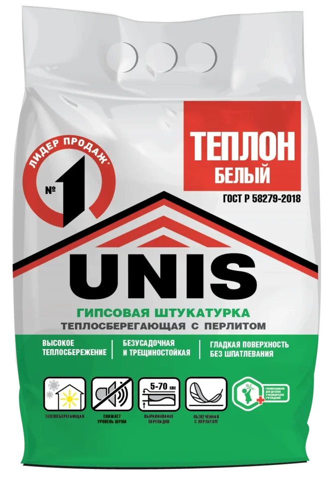 ТЕПЛОН БЕЛЫЙ штукатурная сухая смесь  5 кг/120  в Коврове