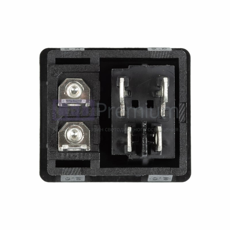 36-2284 Выключатель клавишный 250 V 6 А (4с) ON-OFF черный с штекером C8 2PIN  REXANT  в Коврове