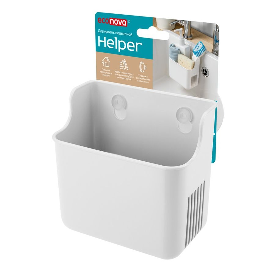 Держатель подвесной на  присосах HELPER, 127х90х124 ММ (Белый)  в Коврове