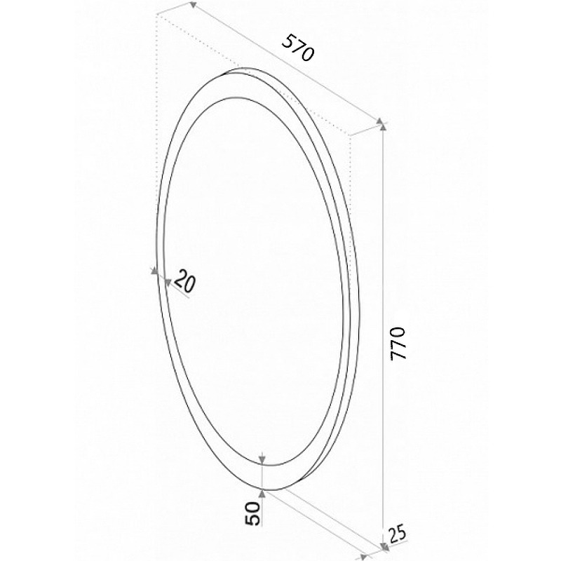 Зеркало "Novara Led" 570х770  в Коврове