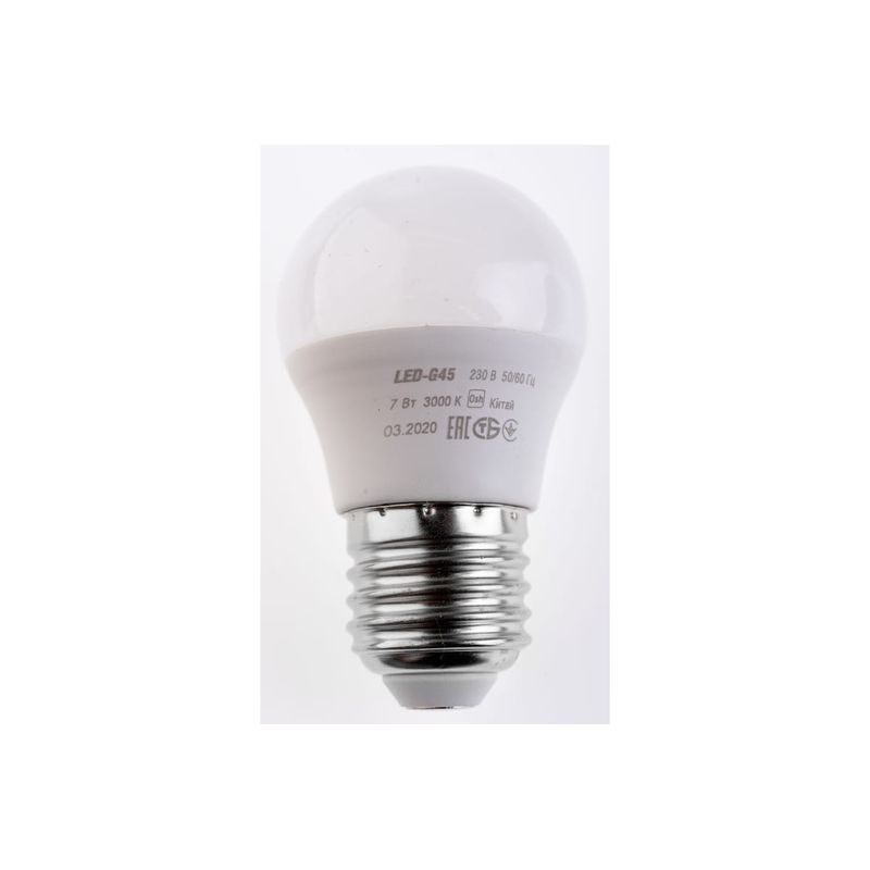 Лампа светодиодная LED 7вт E27 тепло-белый матовый шар ECO 2496  в Коврове
