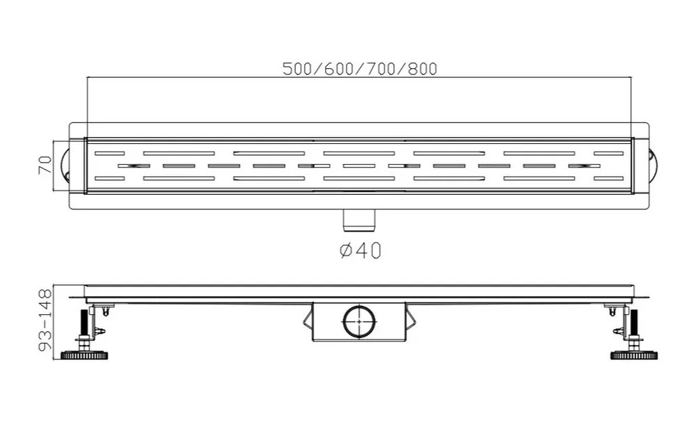 Трап HAIBA HB91700-3, серый 700 мм  в Коврове