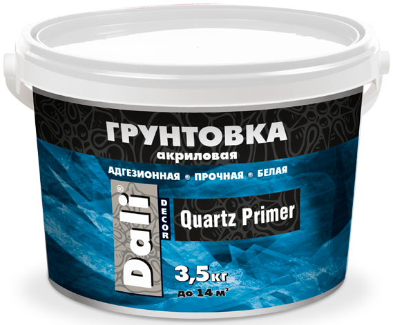 Грунтовка ДАЛИ-Декор QUARTZ PRIMER адгезионная белая  3,5 кг  /1  в Коврове
