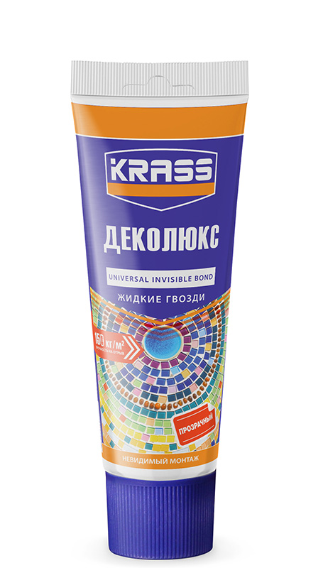 Клей KRASS ЖГ Деколюкс невидимый монтаж 250 мл 12/960  в Коврове