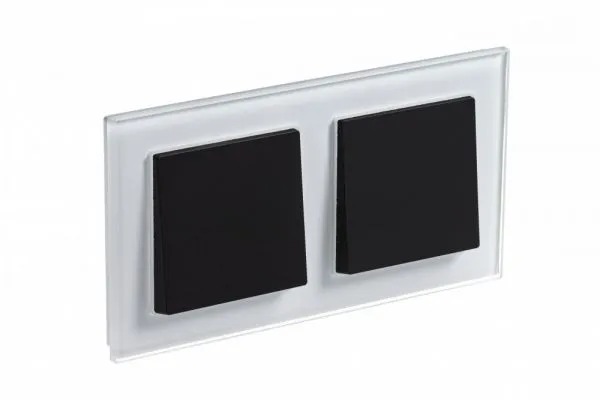 ATN320102 Рамка двухпостовая ATLASDESIGN NATURE, СТЕКЛО БЕЛЫЙ  в Коврове