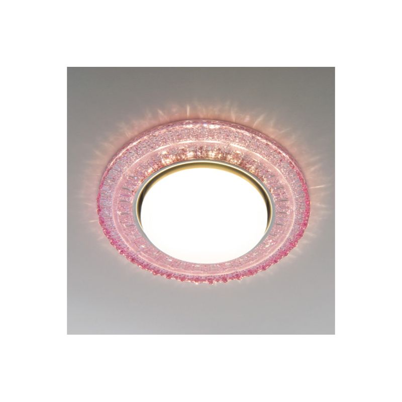 Встраиваемый точечный светильник с LED подсветкой 3028 GX53 PK розовый ххх  в Коврове