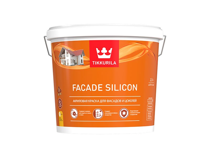 FACADE SILICON  С Краска фасадная гл/мат  2,7 л /1  в Коврове