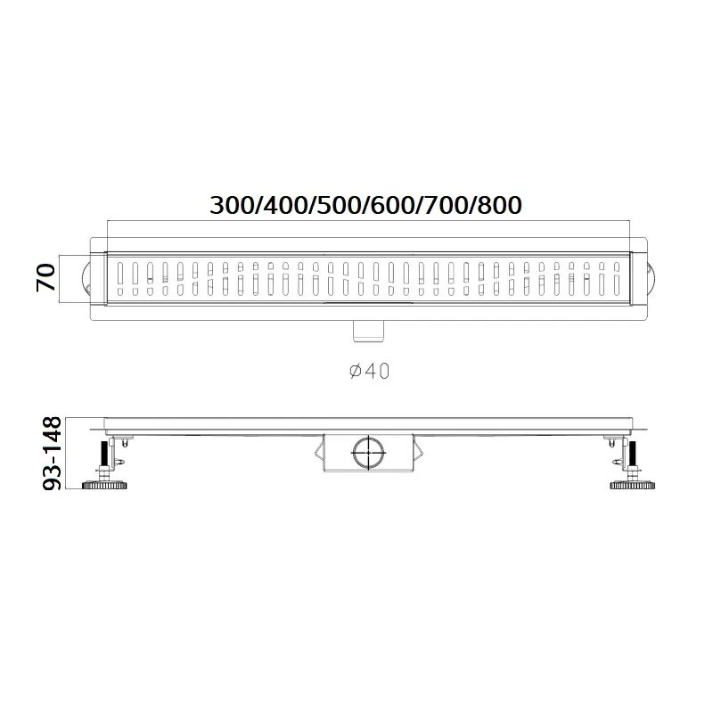 Трап HAIBA HB93800, сатин  800 мм  в Коврове