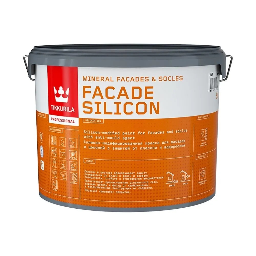 FACADE SILICON VVA Краска фасадная гл/мат  9 л  в Коврове