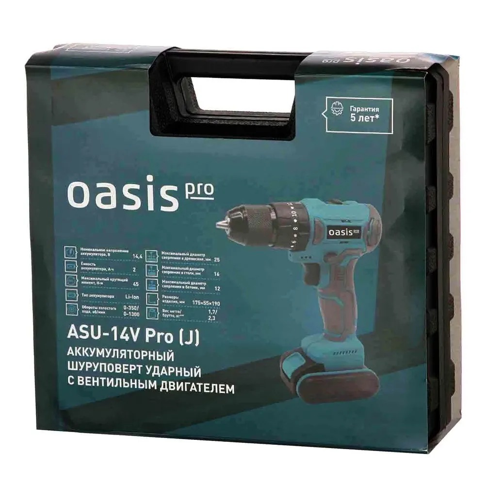 Аккумуляторный шуруповерт Oasis ASU-14V PRO (J)  в Коврове